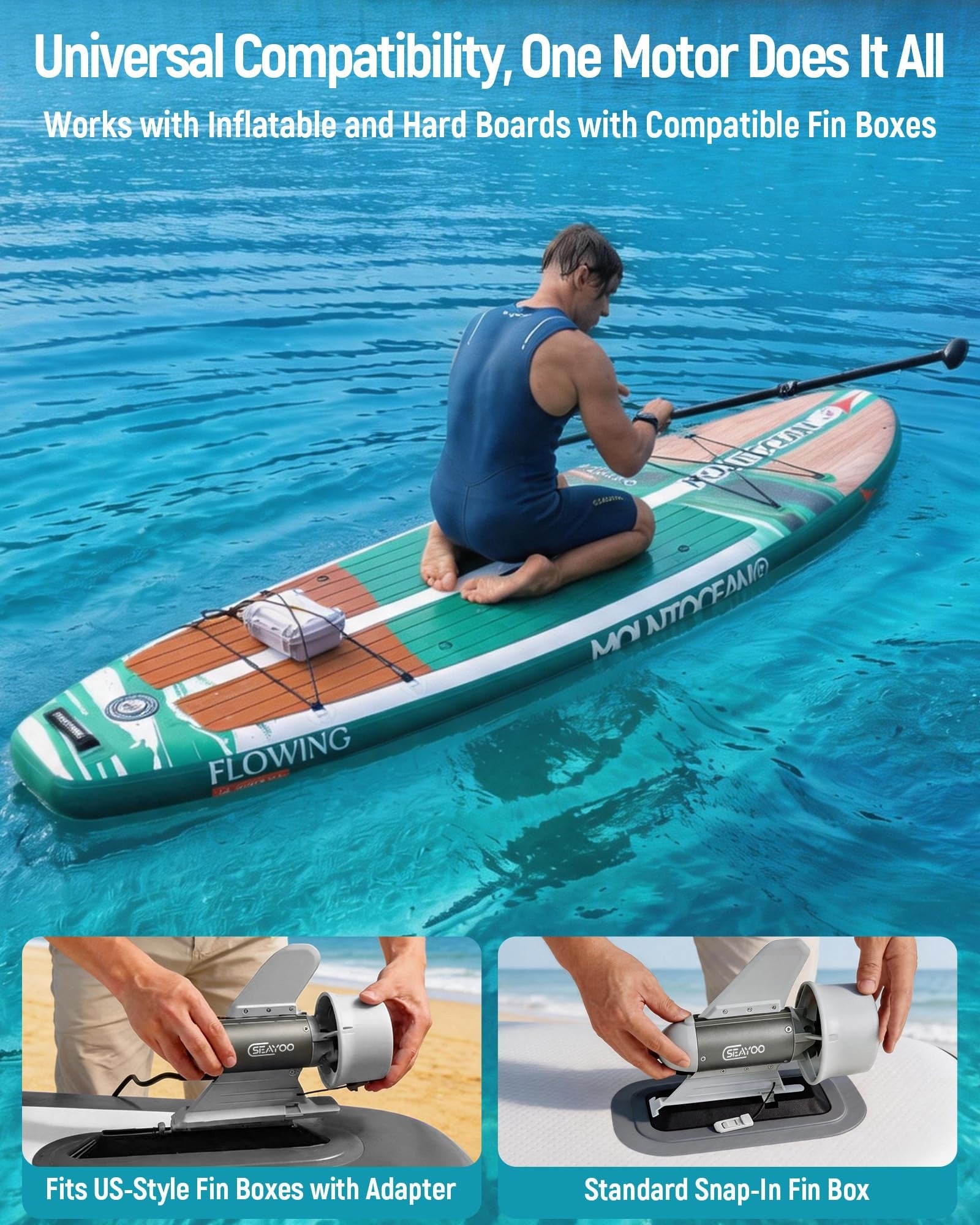 Seayoo Y01 Pro SUP Thruster | 800Wh Battery | 6H Runtime | Smart Watch Control